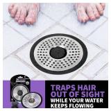 ShowerShroom SHSULT755 Ultra Revolutionary Shower Hair Catcher Drain Protector, No Size, Stainless