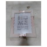 NWDCLF 8x10 Cute Picture Frame, Wavy Curved Photo Frame with 5x7 Mat and Real Glass, Unique Funky Frame for Table and Wall Display, Home Office Desk Decoration Art, Baby Girl Gift (8x10, Light Pink)