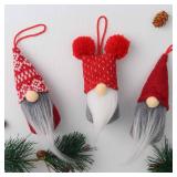 D-FantiX Gnome Christmas Ornaments Set of 6, Handmade Swedish Tomte Gnomes Decorative Ornaments Plush Christmas Decorations Tree Hanging Scandinavian Santa Elf Home Table Decor 2025