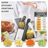 ONCE FOR ALL Safe Mandoline Slicer For Kitchen, Professional Vegetable Slicer For Food Potato Slices, Thickness Adjustable 0.1-8 mm Kitchen Artifact Fast Meal Prep