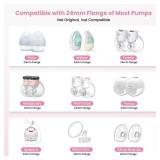 Flange Sizing Kit(10PCS) 13/15/17/19/21mm & Nipple Ruler & Cleaning Brush, Silicone Flange Insert for 24mm Flanges/Shield (Momcozy/Spectra/Bellababy), Breastfeeding Essentials for Moms