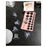 Flange Sizing Kit(10PCS) 13/15/17/19/21mm & Nipple Ruler & Cleaning Brush, Silicone Flange Insert for 24mm Flanges/Shield (Momcozy/Spectra/Bellababy), Breastfeeding Essentials for Moms