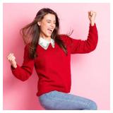 Geyoga 2 Pcs Dickey Rhinestones Collar for Women Detachable Fake False Collar Choker White Black (Classic Style)