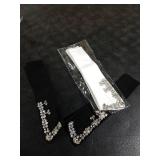 Geyoga 2 Pcs Dickey Rhinestones Collar for Women Detachable Fake False Collar Choker White Black (Classic Style)