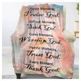 COMFAR Christian Gifts for Women Faith, Inspirational/Religious/Spiritual Gifts for Adults, Soft Throw Blankets for Women/Men, Personalized Blankets for Adults 50x 60
