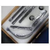 NTPN Dual Shower Head for Couples, High Pressure Double Shower Heads for Two People Rod, Two Showerhead System Fit 2 Person, Birthday Gifts for Women Men, Spa-Like (Black) Segmented Design