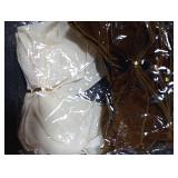 Janinka 12 Pcs Christmas Velvet Bows 6 Inch Rustic Wreath Gift Bows Vintage Xmas Velvet Ribbon Bow Ornaments for Christmas Farmhouse Tree Garland DIY Craft Wrapping Decorative(Rustic Neutral)