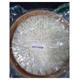 Kmelep Round Rattan Tray with Mother of Pearl Inlay, Rattan Serving Tray with Wooden Base, Decorative Wicker Basket for Table Decor, Storage and Display of Coffee Bread Food Fruit (Leaf 2)