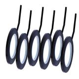 Outus 5 Pack 3 mm Width Graphic Chart Tape Art Tape Grid Marking Tapes Whiteboard Gridding Tape Self-Adhesive Artist Tape, Black