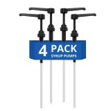 Coffee Syrup Pump Compatible with Torani 24 oz - 25 onces/Monin 1Liter Bottle/Davinci 750ml Bottles - Multipurpose Soap Oil Dispenser Pumps Set of 4 (4 Pack)