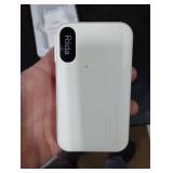 Portable Charger Built in Cables, AC Wall Plug In Portable Charger Power Bank 10000mAh Travel Battery Pack 22.5W Fast Charging for iPhone 16/15/14/13, Samsung Galaxy S24/S23/S22 Pixel LG iPad, White