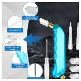 YOTINO Glass Cutting Tool Kit Includes Blue Grip Oil Feed Glass Cutter with 2 pliers, 3 Extra Replacement Head, Tungsten Scribe Engraving Pen, Screwdriver and Oil Dropper