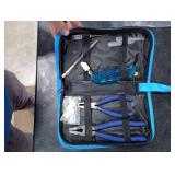 YOTINO Glass Cutting Tool Kit Includes Blue Grip Oil Feed Glass Cutter with 2 pliers, 3 Extra Replacement Head, Tungsten Scribe Engraving Pen, Screwdriver and Oil Dropper