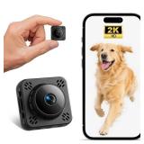 Shibet Mini Camera, Nanny Cam for Home Security, 2K Wireless WiFi Camera with Free Cloud & No WiFi Needed, Motion Detection & Night Vision for Nanny/Baby Monitor/Pet