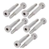 uxcell 10pcs 304 Stainless Steel Hex Socket Shoulder Bolt 5mm Shoulder Dia 20mm Shoulder Length M4 Thread