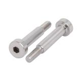 uxcell 10pcs 304 Stainless Steel Hex Socket Shoulder Bolt 5mm Shoulder Dia 20mm Shoulder Length M4 Thread