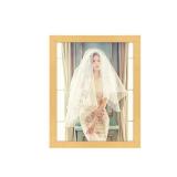 JDZIVTOP 7x9 Picture Frame Gold, Rustic Natural 9x7in Photo/Portrait/Poster/Art Frame, Wall Hanging/Tabletop, Horizontal/Vertical Display Gallery Family Wedding Memorial Pic Frame Gift