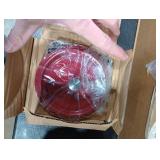 Flavehc Mini Cocotte 16 oz Mini Dutch Oven 0.5 qt. Cast Iron Garlic Roaster for Oven Garlic Confit Pot Ramekins with Lids Oven Safe Set of 2, Red