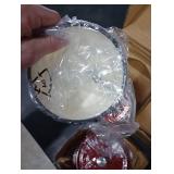 Flavehc Mini Cocotte 16 oz Mini Dutch Oven 0.5 qt. Cast Iron Garlic Roaster for Oven Garlic Confit Pot Ramekins with Lids Oven Safe Set of 2, Red