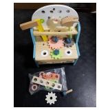 ROBUD Mini Wooden Play Tool Workbench Set for Kids Toddlers - Montessori Toys for 3 4 5 Years Old Boys Girls