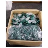 C9 LED Christmas Lights Outdoor with 100 Spring Clips, 65FT 100 LED C9 String Lights Waterproof Connectable for Outside Roofline Patio House Yard Windows Garden Christmas Decorations, Warm White