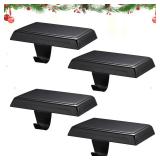 Christmas Stocking Holders for Mantle, Weighted Stocking Hangers, Christmas Stocking Hooks for Tables Window Fireplace Mantle Decoration(Black,3PCS)