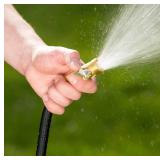 Flexi Hose Lightweight Expandable Garden Hose, 100FT -Retractable Garden Hose, Water Hose - No-Kink Flexibility, 3/4 Inch Solid Brass Fittings and Double Latex Core