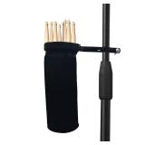 Drumstick Container Bag, Drum Stick Holder Drumstick Nylon Bag for Drum Set Clamp on Stick Holder Bag Container(black)