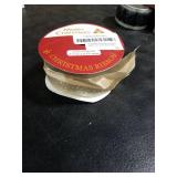 HUIHUANG Champagne Gold Wired Satin Ribbon with Glitter Stripe Edges 2.5 inch, Champagne Christmas Ribbon for Tree, Bows Making, Wreath Supplies, Gift Wrapping Garland, Home Decor, Crafts -10 Yards