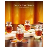 Kollea Grenade Shaped Shot Glass Set, Funny Shot Cups with Heavy Base for Whiskey, Tequila, Vodka, Liquor, 21st Birthday Gifts for Men Dad, Military Men Cave Decor, 3.7 Oz Bartender, 4 Pcs, Christmas