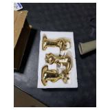 Suoedd Gold Frog Figurines Yoga Decor 3.7In Set of 3 Frog Yoga Statues for Modern Living Room Desk Table Home Office Bookshelf Shelves Sculptures Decor,Gifts for Mom Women