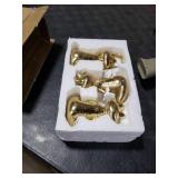 Suoedd Gold Frog Figurines Yoga Decor 3.7In Set of 3 Frog Yoga Statues for Modern Living Room Desk Table Home Office Bookshelf Shelves Sculptures Decor,Gifts for Mom Women