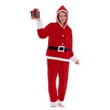 JUOLOET Unisex Adult Onesie Pajamas Santa Animal One Piece Snug Fit Halloween Costume Sleepwear Homewear Santa,Small