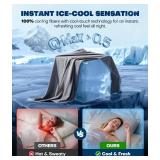 Ultra-Chill Cooling Pillowcase Set of 2 for Hot Sleepers, Softer Than Silk Pillow Cases for Protecting Hair & Skin, Breathable Bed Pillow Covers w/ Zipper, Gifts for Women & Men (Light Gray, Standard)