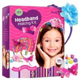 Pretty Me Headband Making Kit for Girls - Arts & Crafts Gift - Make Your Own Fashion Headbands for Kids - DIY Hair Accessories Set - Gift for Ages 5-12 Year Old Girl - Little Kids Art & Craft Gifts