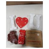 Homemory I Love U Light Up Letters Proposal Decorations, I Love U Sign with 24Pcs Flameless Candles 1000Pcs Red Fake Rose Petals 30Pcs Red Balloons for Valentine
