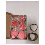 Heart Shaped Candle Tin Empty Candle Metal Goft Can 6pcs