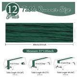 12 Pack Emerald Green Cheesecloth Table Runner 35x120 Inch Gauze Rustic Boho Table Runner 10FT Cheese Cloth for Wedding Decor Birthday Party Bridal Baby Shower Table Decoration - Retail: $38