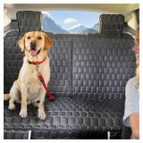 Meginc Dog Seat Covers for Tesla Model Y, Heavy Duty Bench Seat Cover with Headrest for Model Y, Non Slip Waterproof Back Seat Cover for Cars Armrest Compatible Car Seat Protector for Kids and Dogs - 