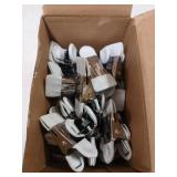 Clothes Pins Heavy Duty 30 Pack - 2.17 Inch Metal Chip Clips, Clothespins for Photo Drying Clothesline Laundry Sock, Bag Clips for Food Kitchen Stainless Steel with Rubber, White - Retail: $10