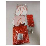 GERMISHUYS Galentines Day Party Decorations, Happy Galentines Day Balloons, Red Pink Heart Banner, 1000 Pack of Red Rose Petals, Lighted Galentines Day Balloons Banner for Galentines Day Decorations