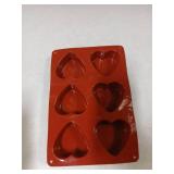 Heart Silicone Mold 6 Cavity Baking Supplies
