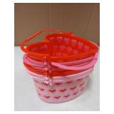 Heart Shaped Plastic Gift Baskets 6pk