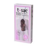 T-Sac Tea Filter Bags, Disposable Tea Infuser, Number 4-Size, 6 to 12-Cup Capacity, Set of 100, White - Retail: $15