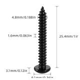 Mellewell #10 x 1 Pan Head Self Tapping Screw, Pan Head Sheet Metal Screws Wood Screws, Black Finish Stainless Steel 304 (18-8), 100 Pack - Retail: $10