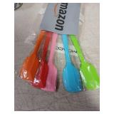 Silicone Spatulas, 8.5 inch Small Rubber Spatula Seamless One Piece Design Heat Resistant Non-Stick Flexible Scrapers Baking Mixing Tool (5 Pieces) - Retail: $15
