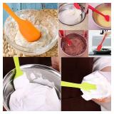 Silicone Spatulas, 8.5 inch Small Rubber Spatula Seamless One Piece Design Heat Resistant Non-Stick Flexible Scrapers Baking Mixing Tool (5 Pieces) - Retail: $15