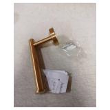 Gold Toilet Paper Roll Holder, EdenGrip SUS 304 Stainless Steel Round TP Hanger, Stylish Brushed Gold Toilet Paper Holder Wall Mount for Bathroom, Kitchen, Washroom - Retail: $10