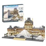 CSNRHG Paris Louvre Museum Model Building Blocks Set Micro Bricks World Famous Architecture Educational Toys for Kids Adults 3377 Piece Birthday - Retail: $29