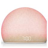 HOUSBAY Sunrise Alarm Clock Radio for Bedroom Wake Up Naturally with Gentle Light & Nature Sounds, Relax with Bluetooth Speaker & Night Light - Retail: $60